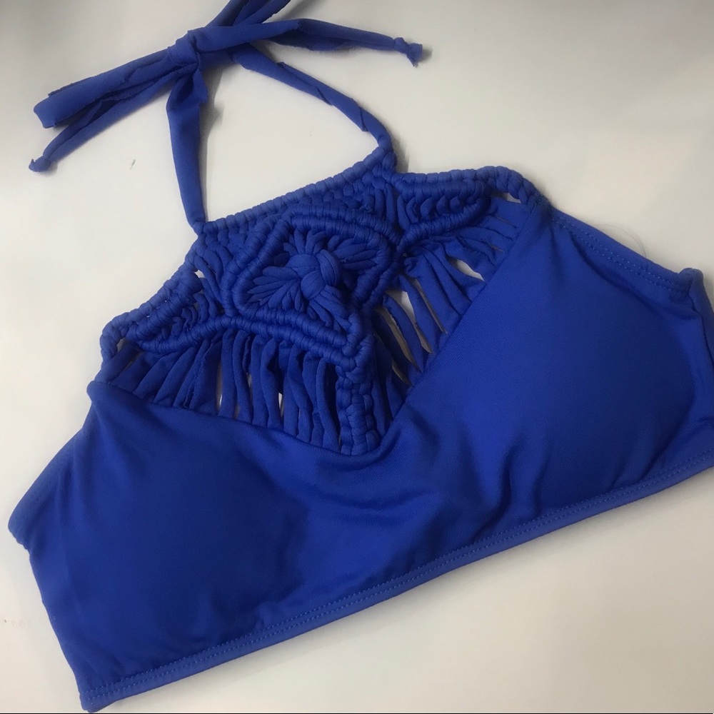 Sabz Blue Kenya Macrame Top